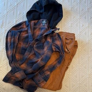 Boys Outfit- Flannel & Joggers